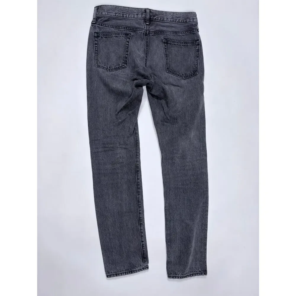 J.Crew 484 Men’s Black Wash Jeans 30x32 Slim Tapered Denim Re-Imagined Cotton